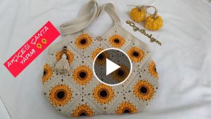 Bag making from sunflower motif.