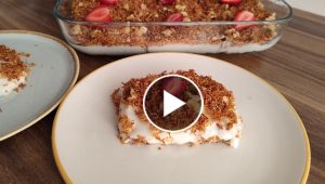 Delicious kadayif pudding recipe.