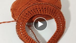Hand knit sweater or neck collar making