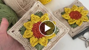 Sunflower motif making.