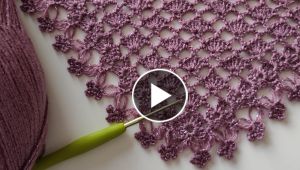 Very stylish knitted shawl making..