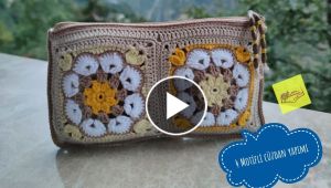 Wallet making from sunflower motif.